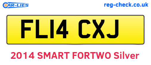 FL14CXJ are the vehicle registration plates.