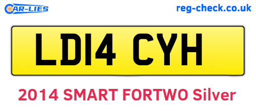 LD14CYH are the vehicle registration plates.