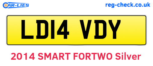 LD14VDY are the vehicle registration plates.