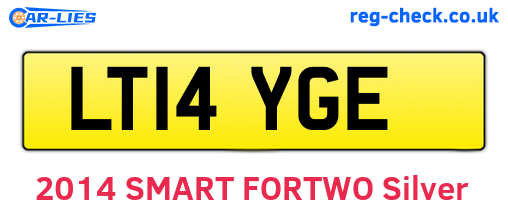 LT14YGE are the vehicle registration plates.