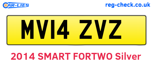 MV14ZVZ are the vehicle registration plates.