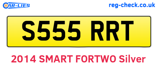 S555RRT are the vehicle registration plates.