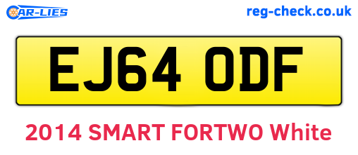 EJ64ODF are the vehicle registration plates.