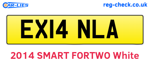 EX14NLA are the vehicle registration plates.