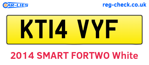 KT14VYF are the vehicle registration plates.