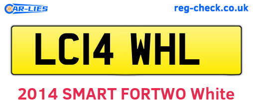 LC14WHL are the vehicle registration plates.