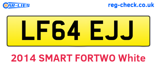 LF64EJJ are the vehicle registration plates.