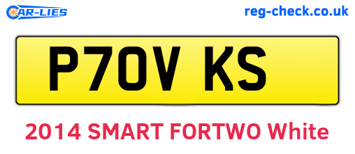 P70VKS are the vehicle registration plates.