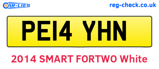 PE14YHN are the vehicle registration plates.
