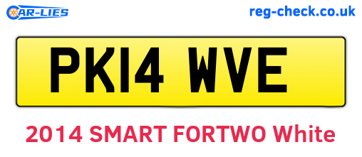 PK14WVE are the vehicle registration plates.