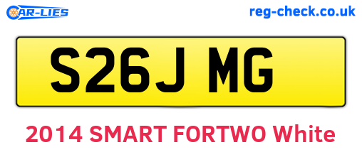 S26JMG are the vehicle registration plates.