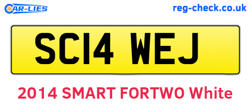 SC14WEJ are the vehicle registration plates.