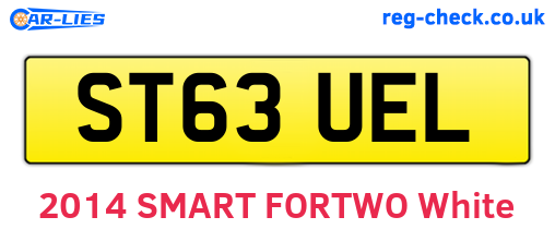 ST63UEL are the vehicle registration plates.