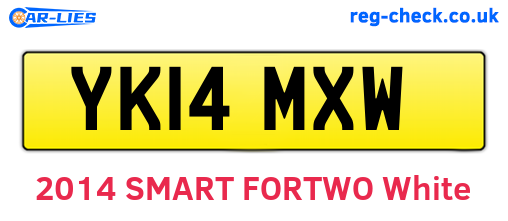 YK14MXW are the vehicle registration plates.