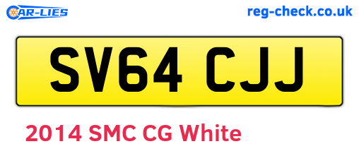 SV64CJJ are the vehicle registration plates.