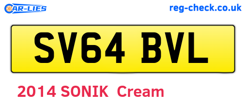 SV64BVL are the vehicle registration plates.