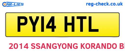 PY14HTL are the vehicle registration plates.