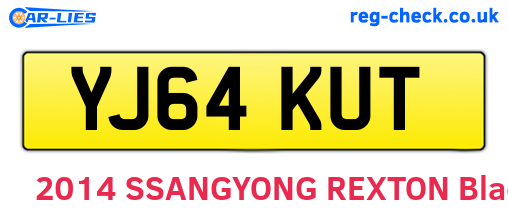 YJ64KUT are the vehicle registration plates.