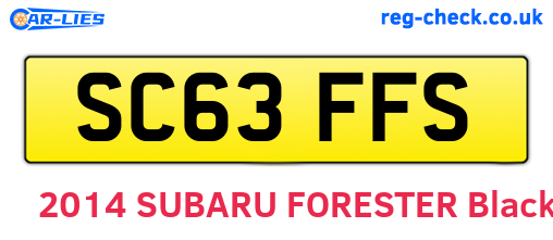 SC63FFS are the vehicle registration plates.