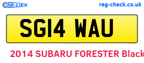 SG14WAU are the vehicle registration plates.