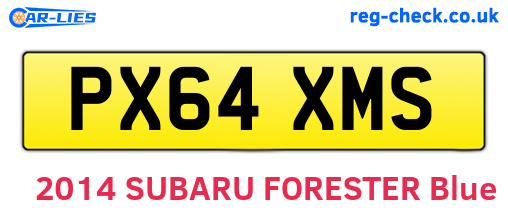PX64XMS are the vehicle registration plates.