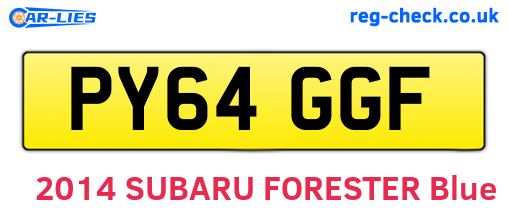 PY64GGF are the vehicle registration plates.