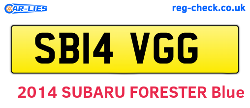 SB14VGG are the vehicle registration plates.