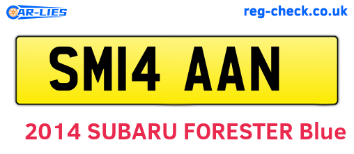 SM14AAN are the vehicle registration plates.
