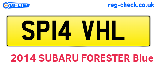 SP14VHL are the vehicle registration plates.