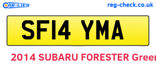 SF14YMA are the vehicle registration plates.