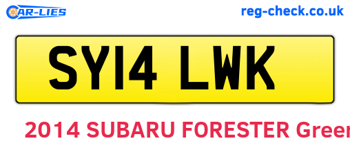 SY14LWK are the vehicle registration plates.