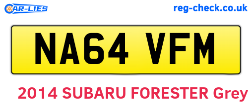 NA64VFM are the vehicle registration plates.