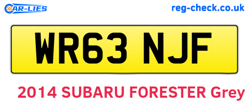 WR63NJF are the vehicle registration plates.