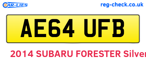 AE64UFB are the vehicle registration plates.