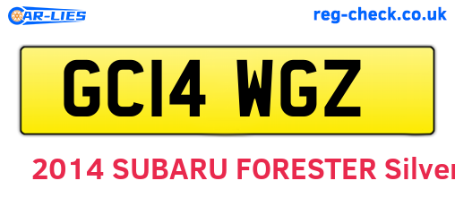 GC14WGZ are the vehicle registration plates.