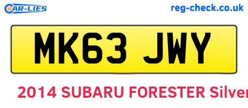 MK63JWY are the vehicle registration plates.
