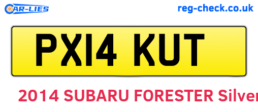 PX14KUT are the vehicle registration plates.