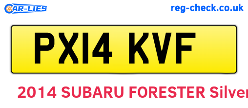 PX14KVF are the vehicle registration plates.