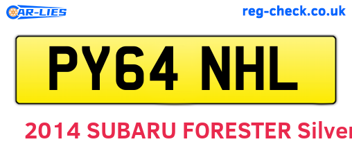 PY64NHL are the vehicle registration plates.