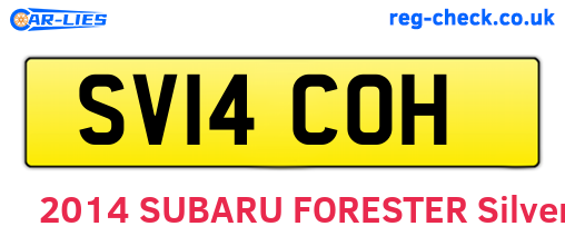 SV14COH are the vehicle registration plates.