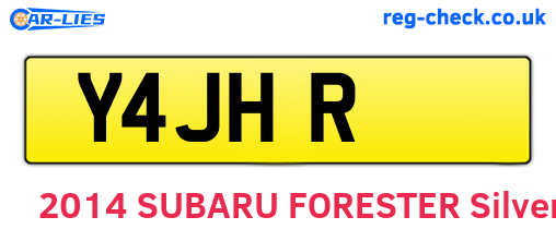 Y4JHR are the vehicle registration plates.