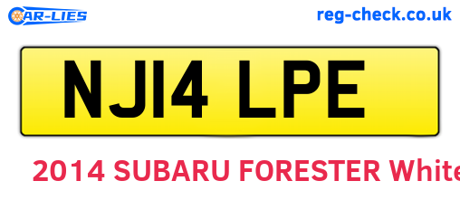 NJ14LPE are the vehicle registration plates.