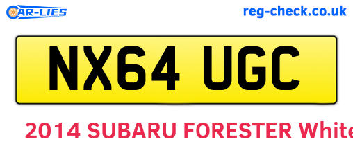 NX64UGC are the vehicle registration plates.
