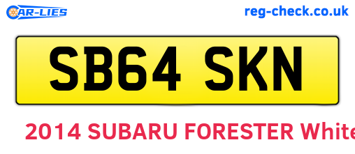 SB64SKN are the vehicle registration plates.