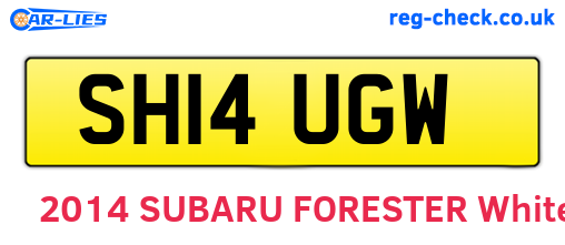 SH14UGW are the vehicle registration plates.