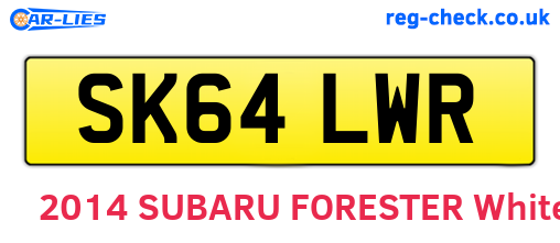 SK64LWR are the vehicle registration plates.