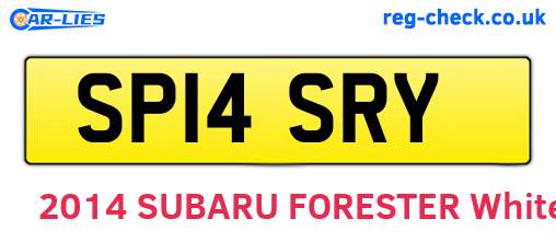 SP14SRY are the vehicle registration plates.