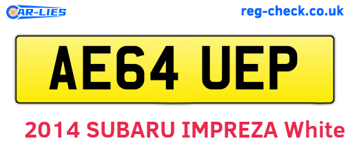 AE64UEP are the vehicle registration plates.