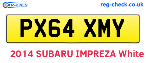 PX64XMY are the vehicle registration plates.