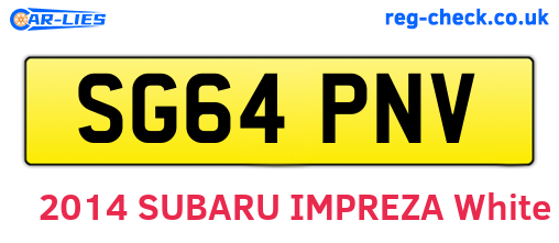 SG64PNV are the vehicle registration plates.